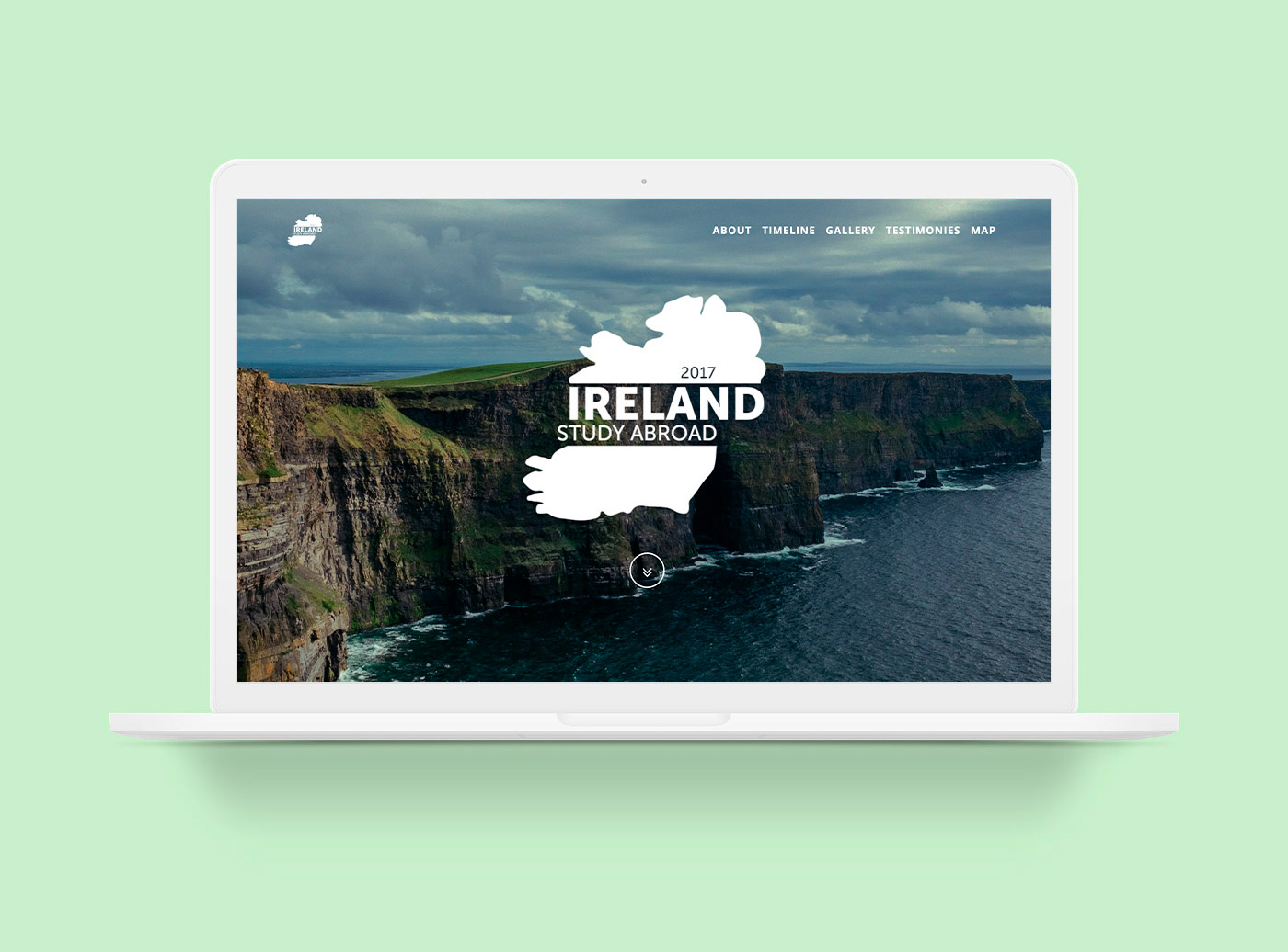 Ireland Site Page Top Mockup